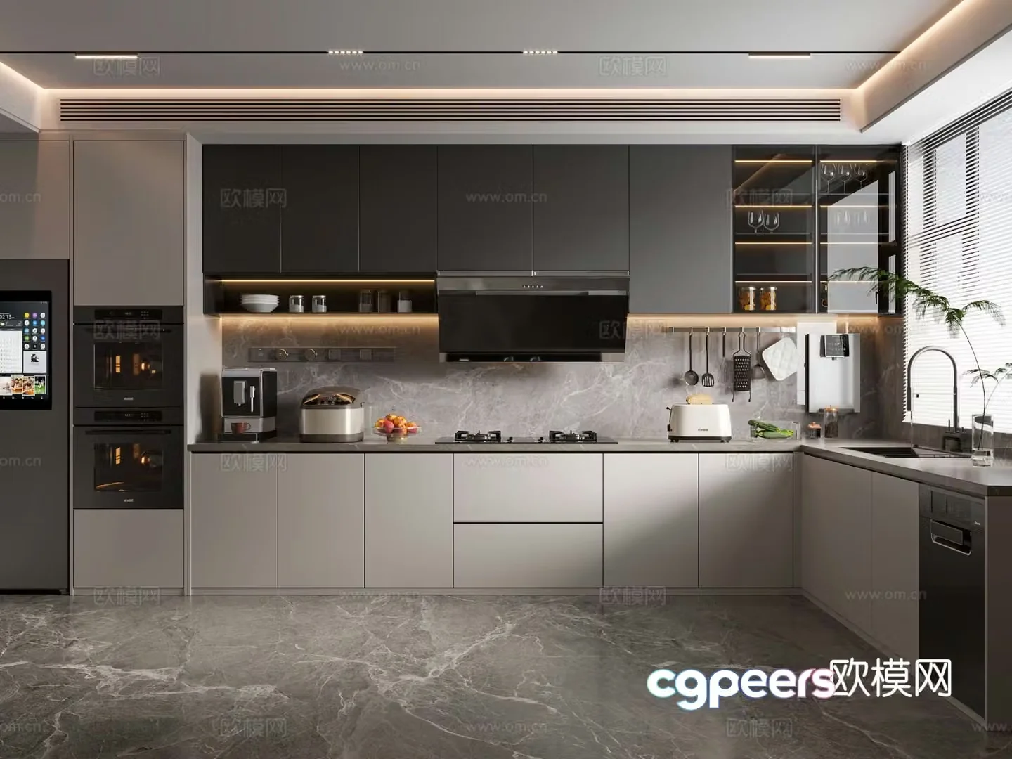 Modern kitchen 3d model