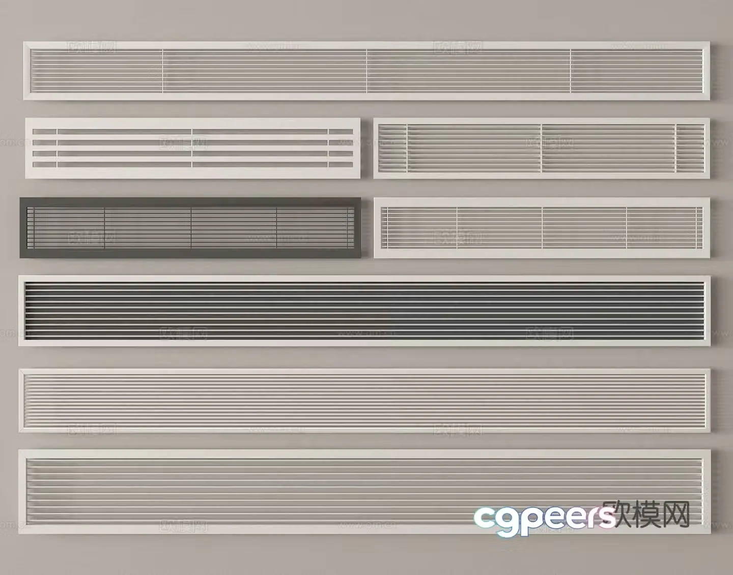 Air conditioning air outlet exhaust 3D model