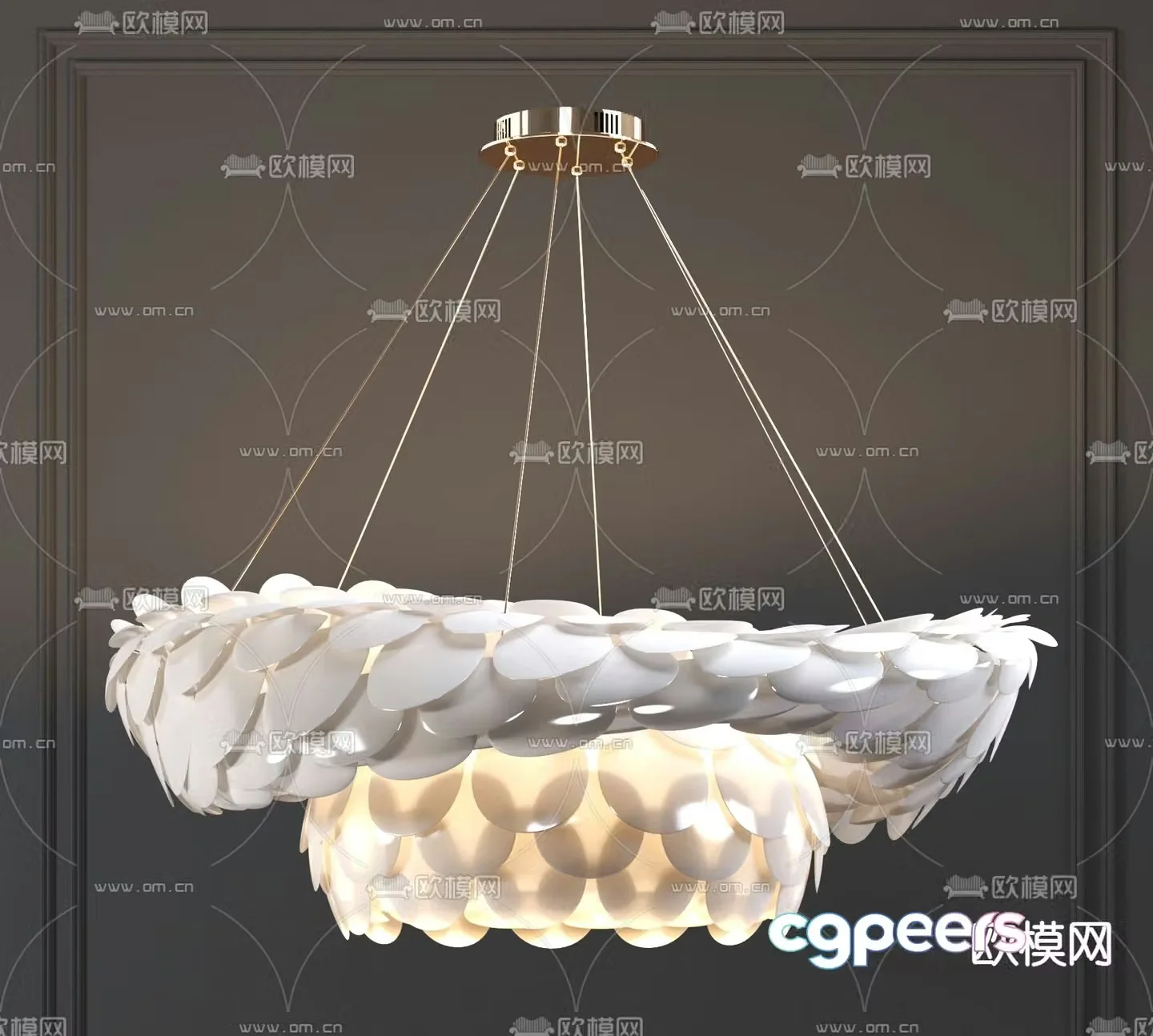 Art chandelier hall chandelier 3d model