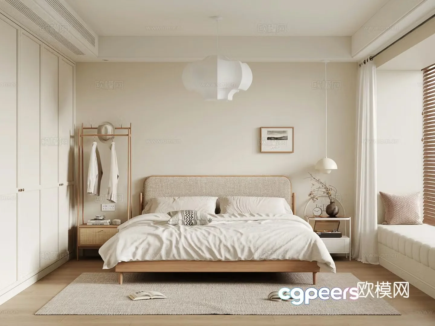 Nordic bedroom 3d model