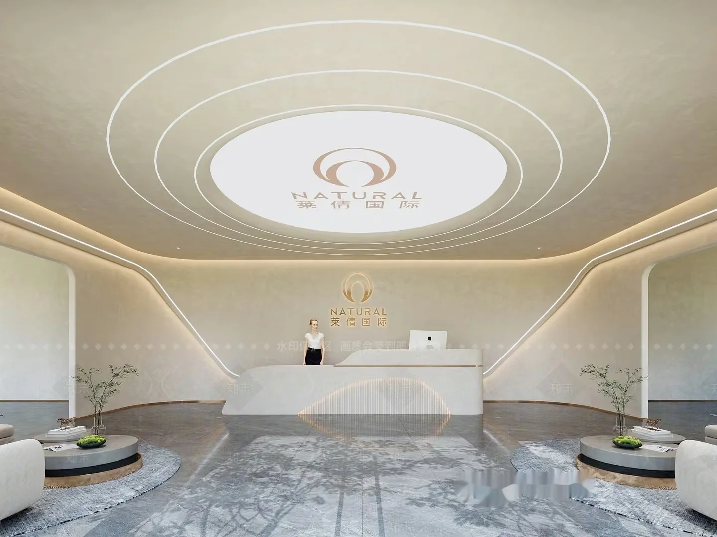 Modern Office Lobby 3D Model – 4817 – VRAY Render