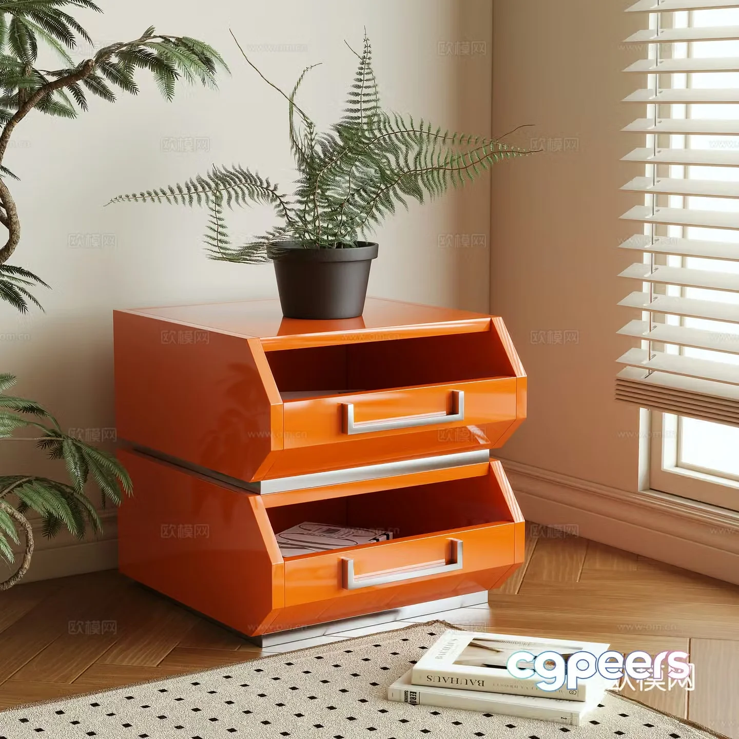Modern bedside table dopamine 3d model