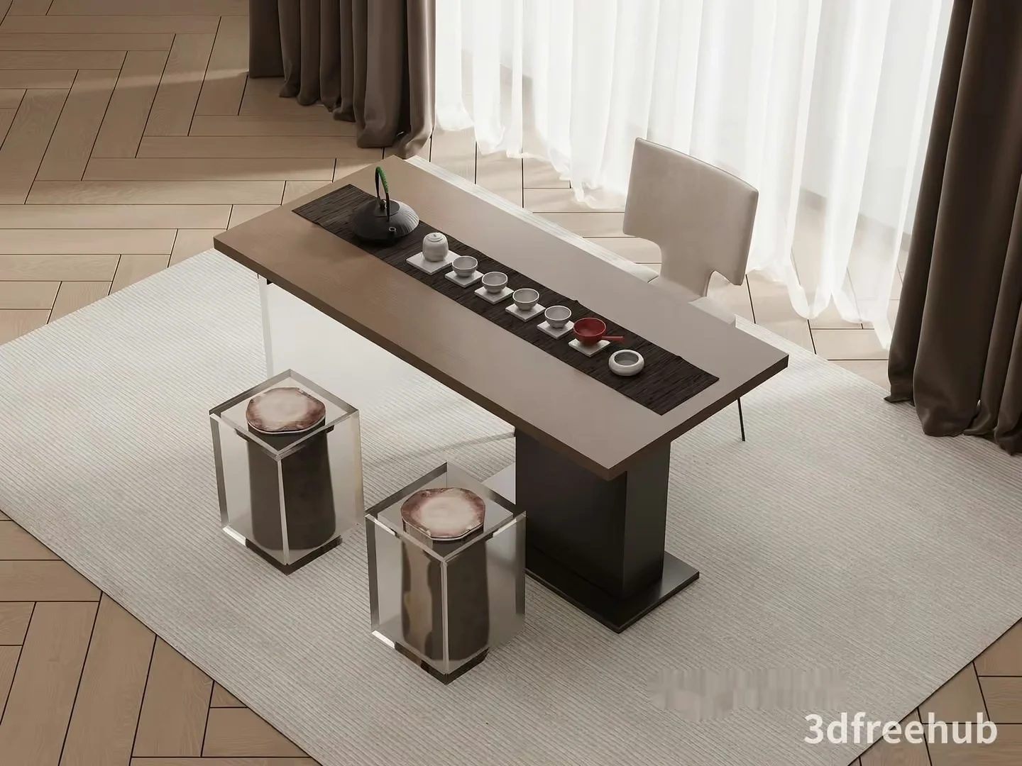 Modern Dining Room 3D Model – 20259 – VRAY Render