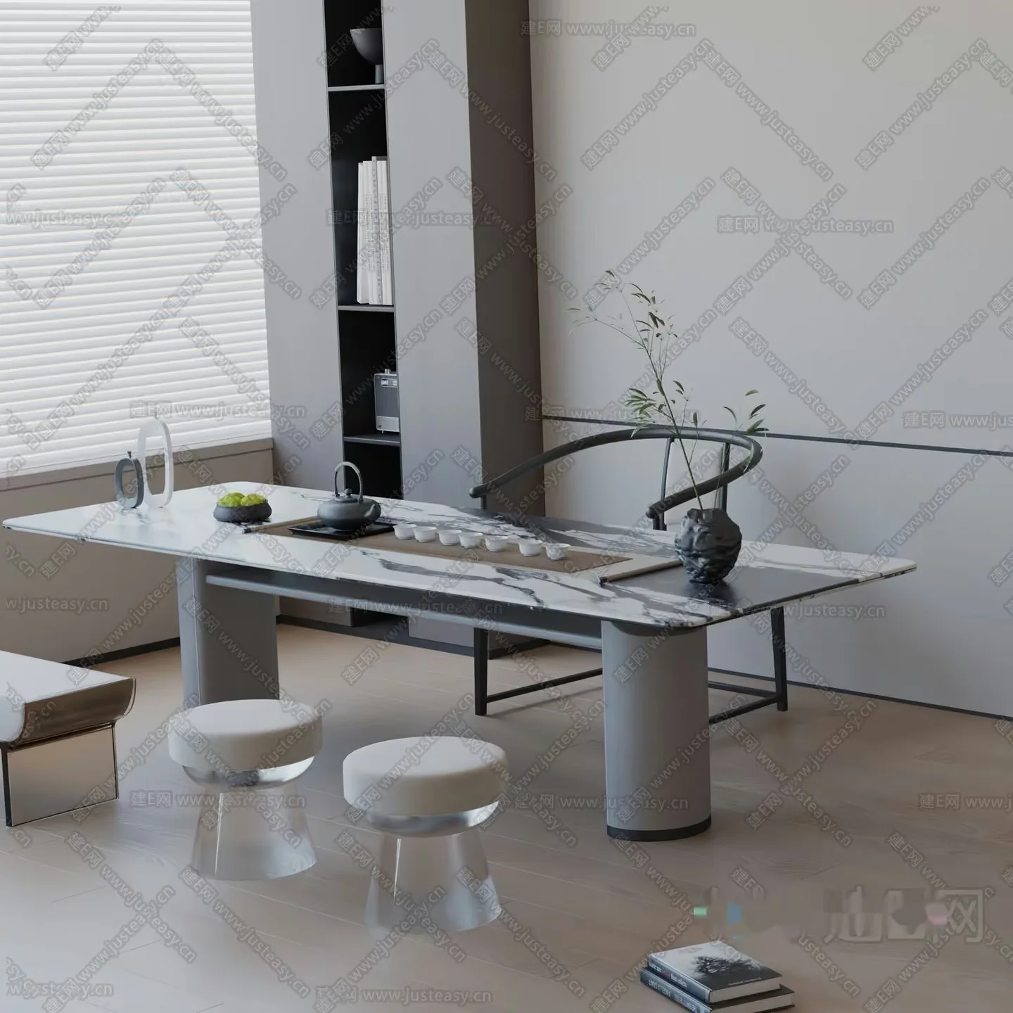 Modern Home Office 3D Model – 10332 – VRAY Render