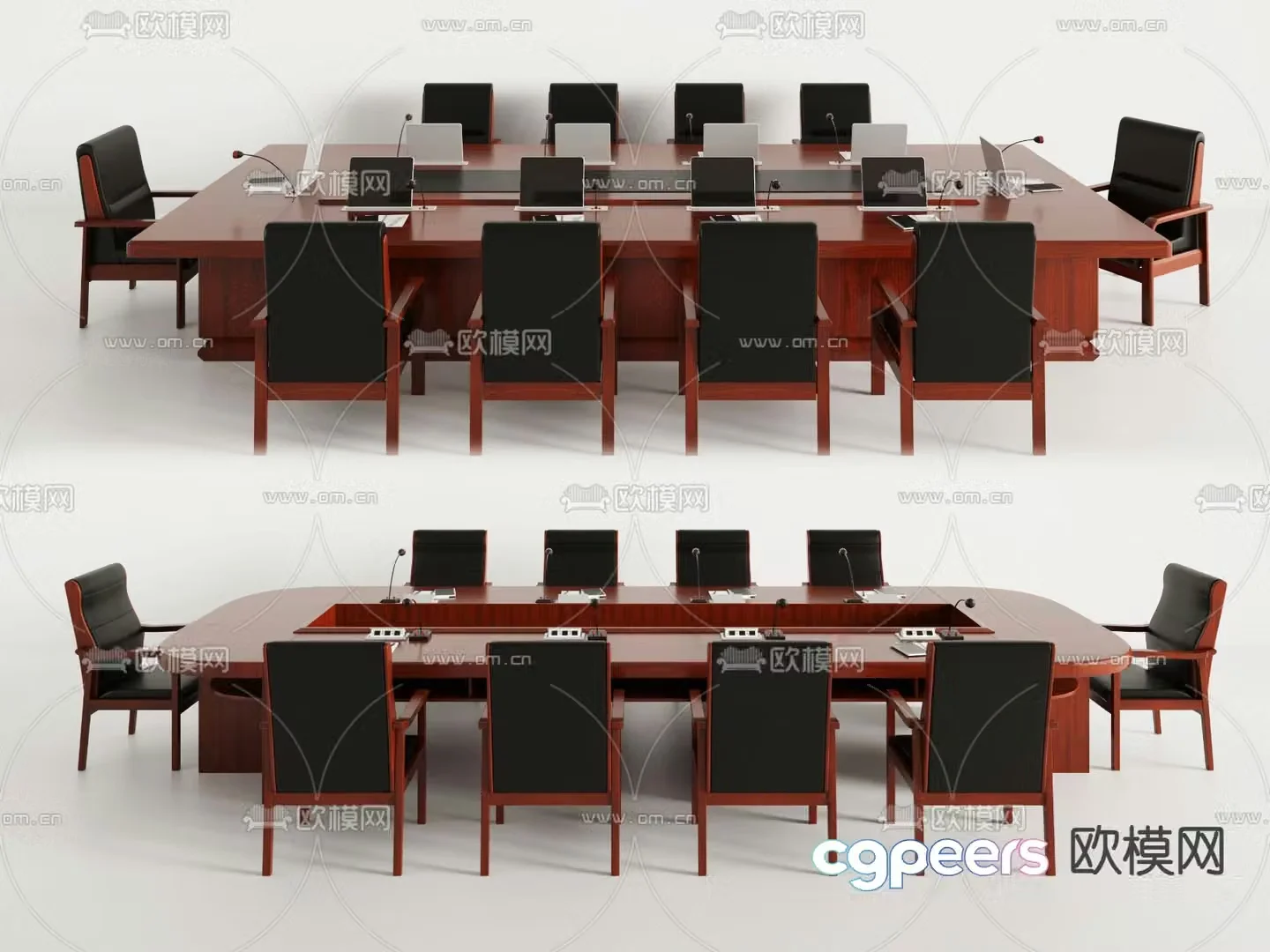 Chinese style conference table conference table 3d model