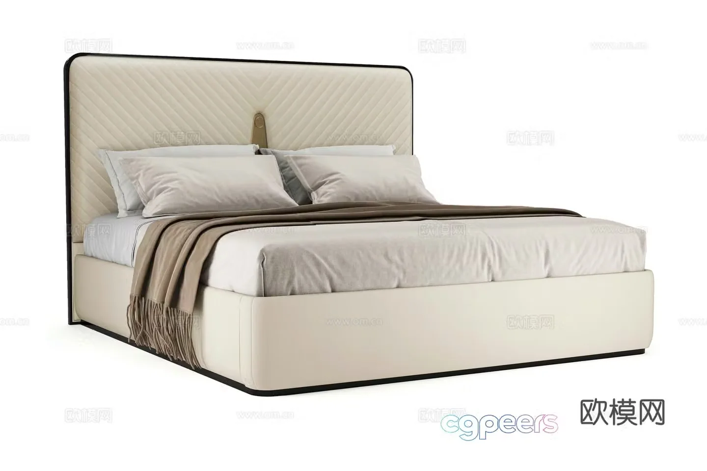 Es about Italian Double Bed 3D Model