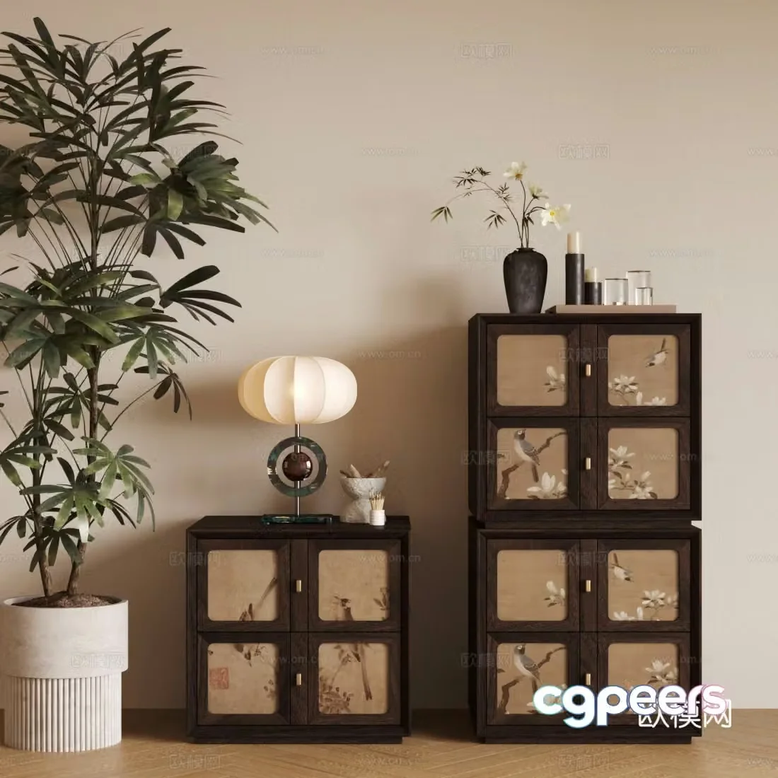 Retro style chest of cabinets retro style porch cabinets decorative cabinets side cabinets Song’s Carmen cabinets combination cabinets 3D model