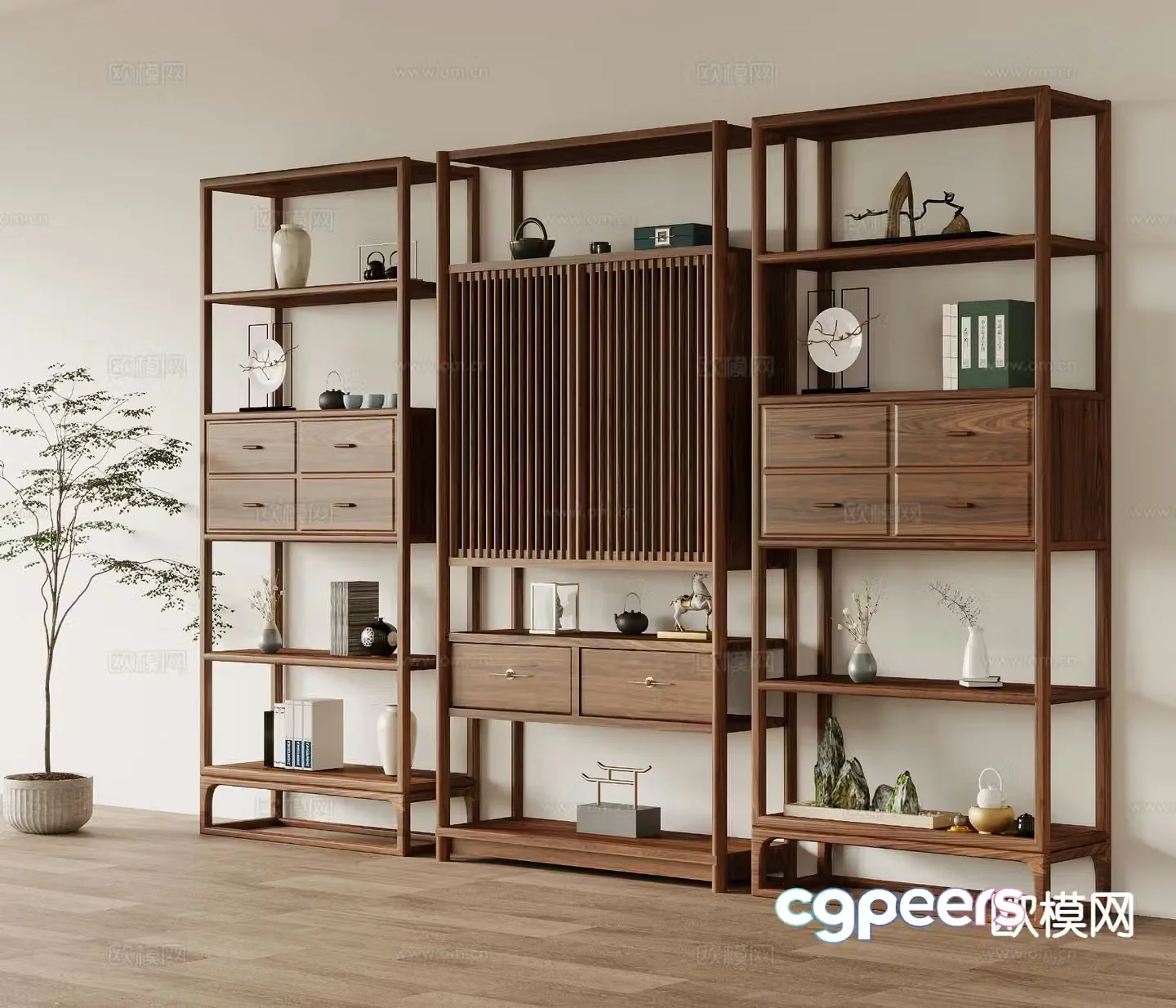 New Chinese style Bogu rack 3D model