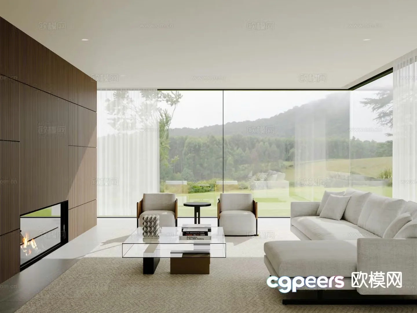 Modern living room 3d model