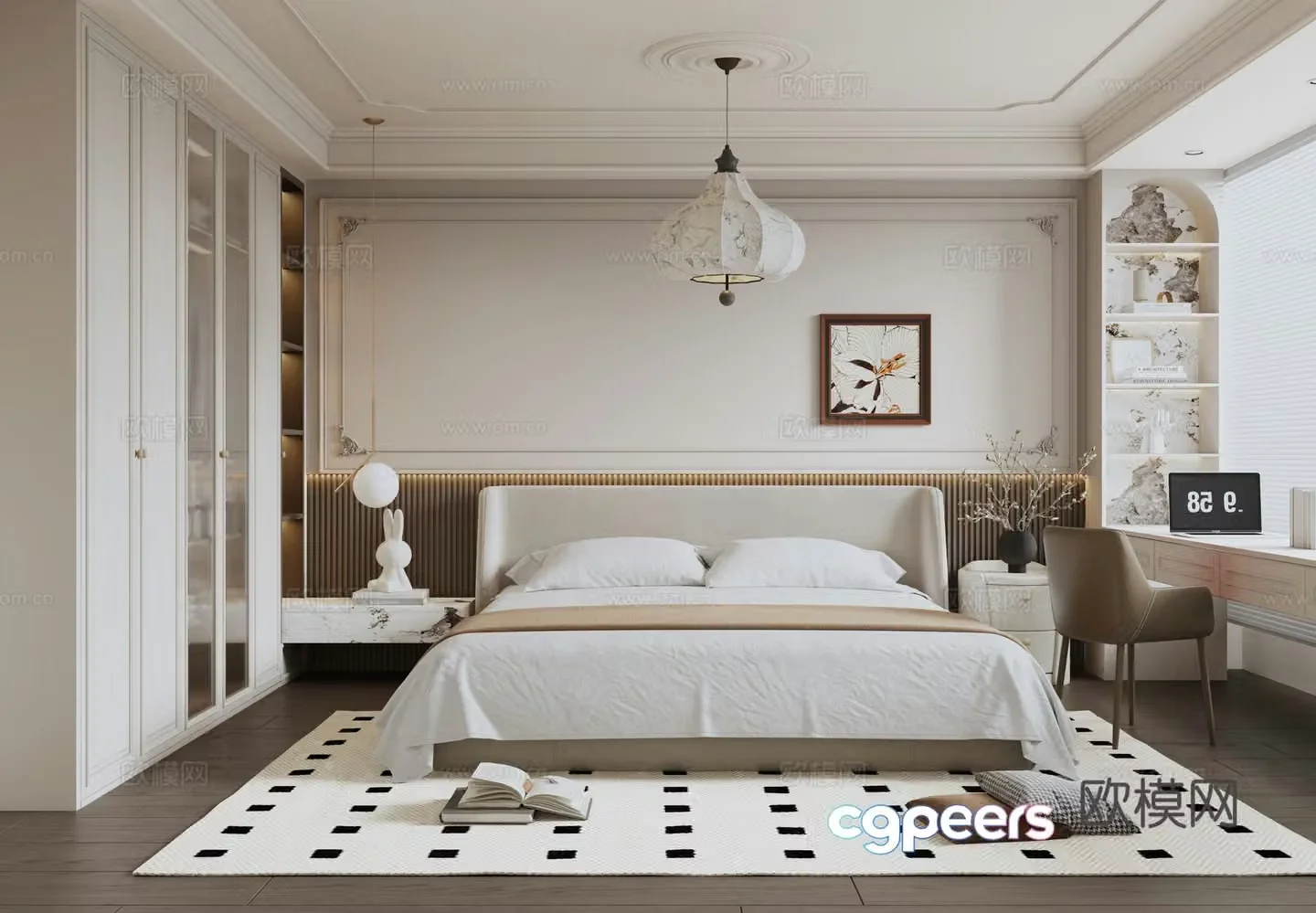 French bedroom master bedroom 3d model