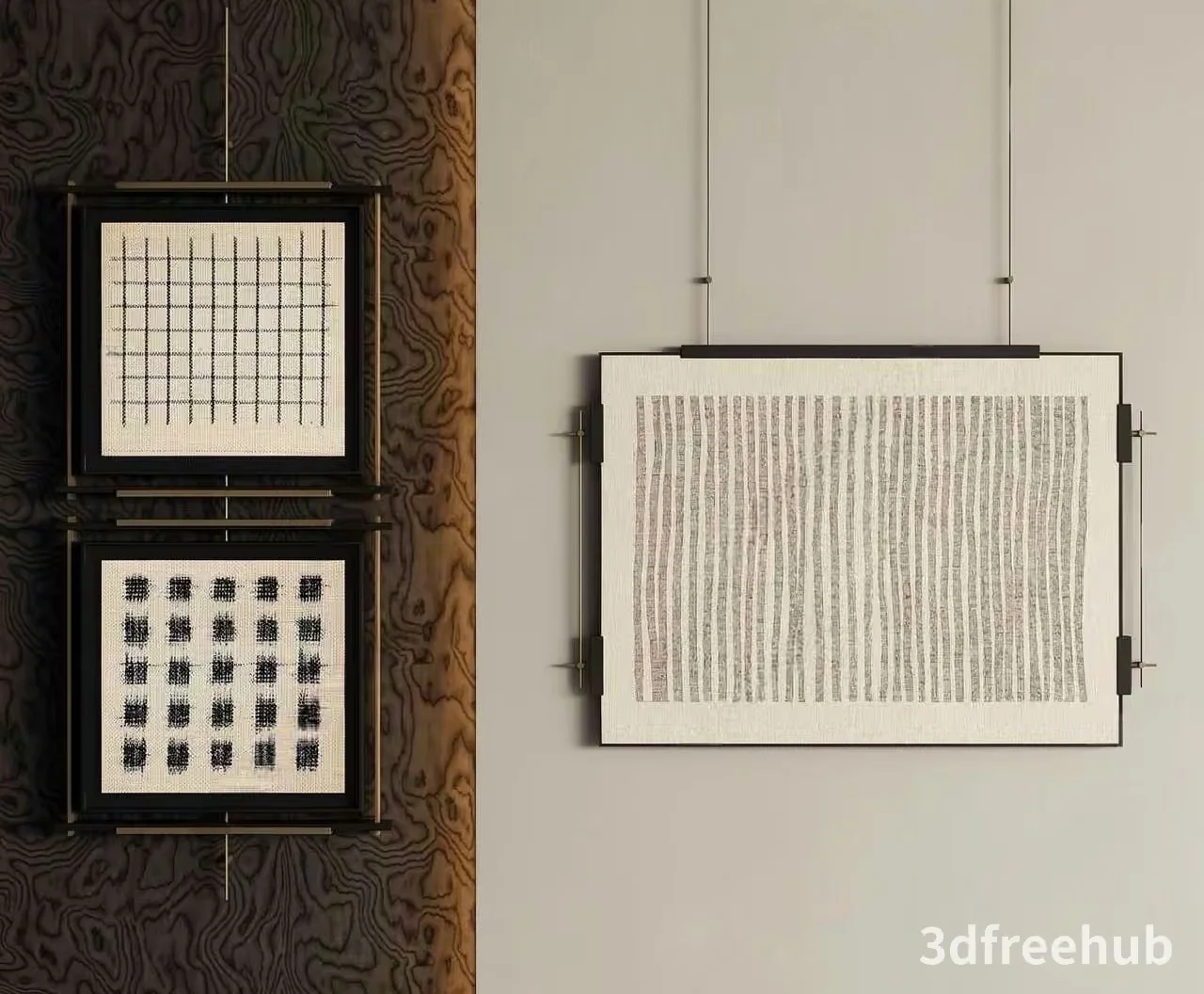Modern Art Pieces 3D Model – 19333 – VRAY Render