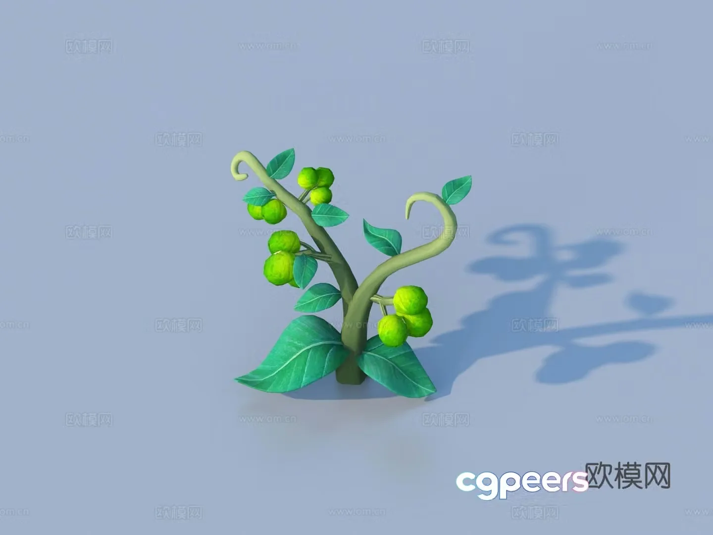 Cartoon Plants Shrub Flowers and Plants 3d Model