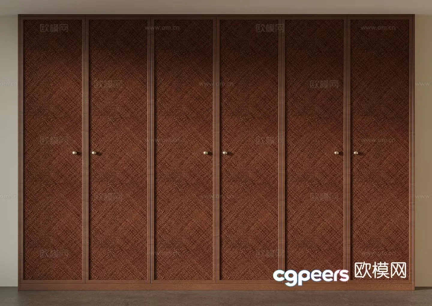 Wardrobe Middle-aged Vineyard woven wardrobe 3D model