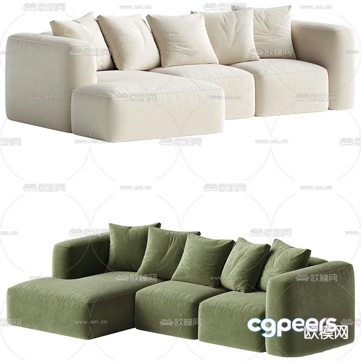 Downtime corner sofa corner cinema sofa 3d model