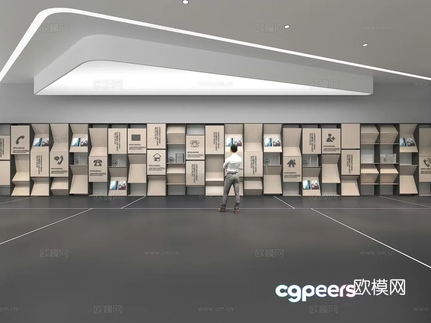 Cultural wall Corporate culture wall Display wall Theme wall Exhibition hall Campus culture Corridor 3D model