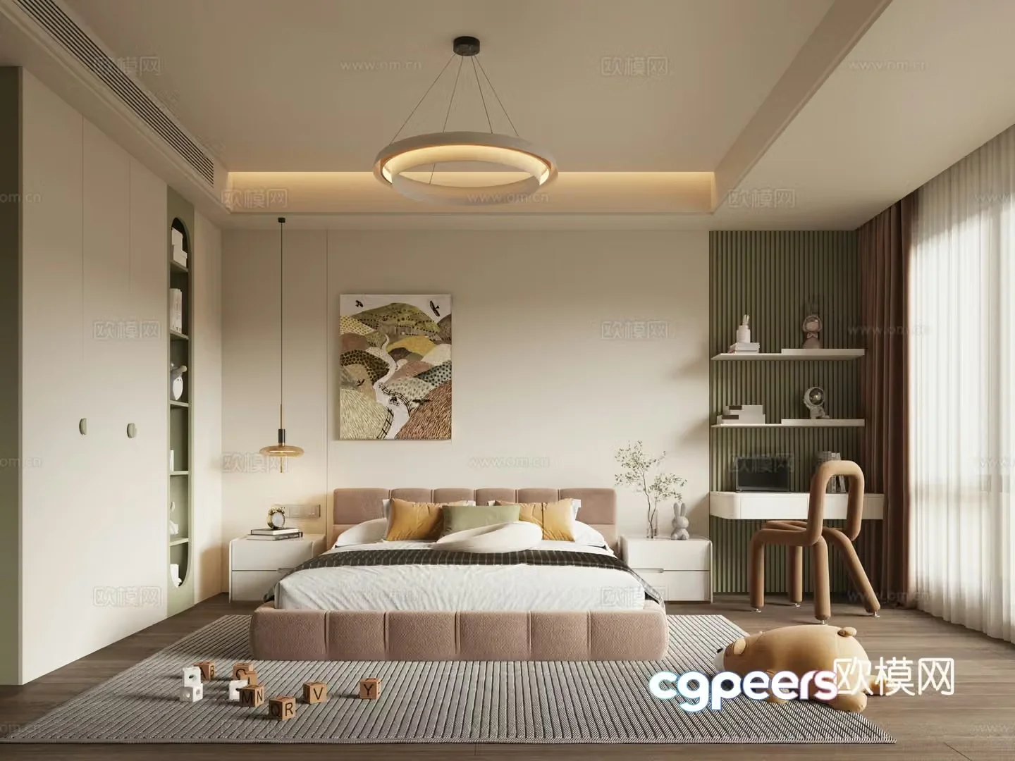 Modern children’s room 3d model