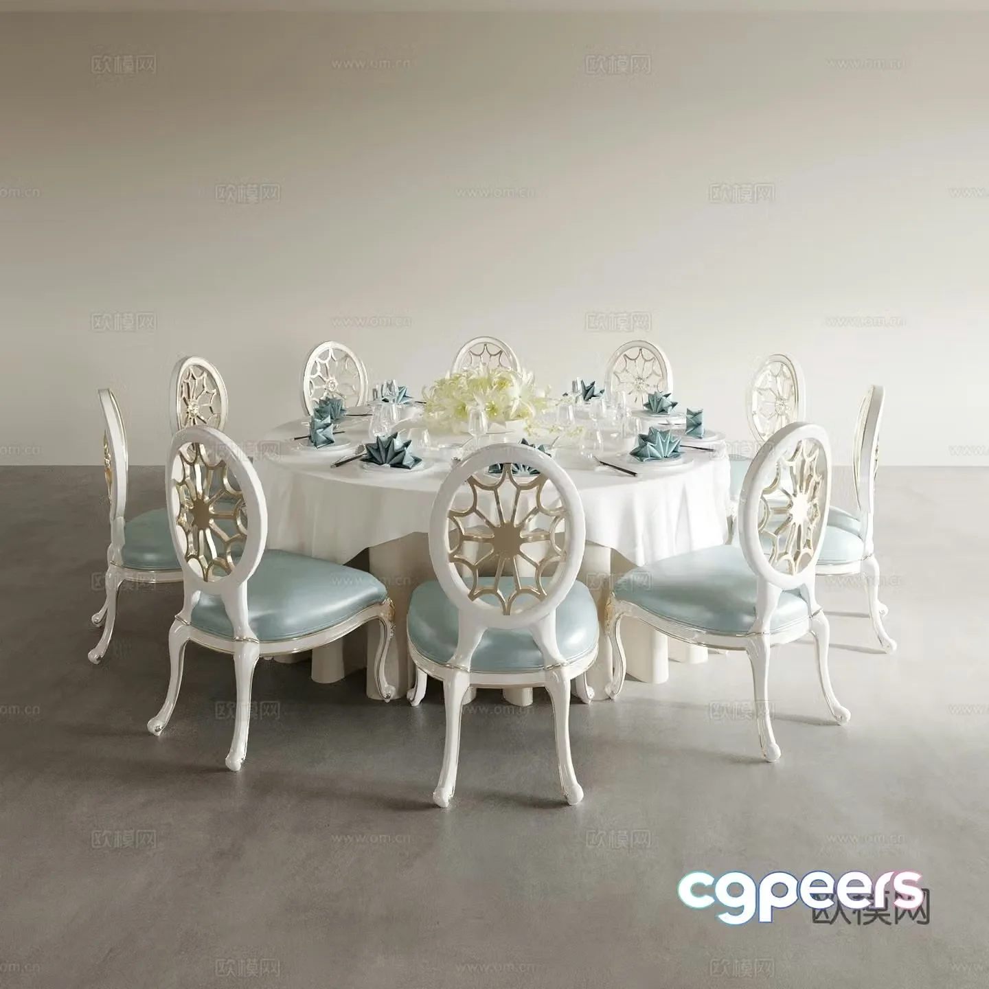 Dining table and chairs living and dining table and chairs dining table and chairs wine table and chair combination round wine table and chair 3D model