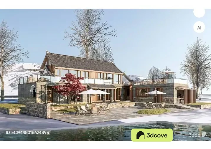 A Large House With A Patio And Pool