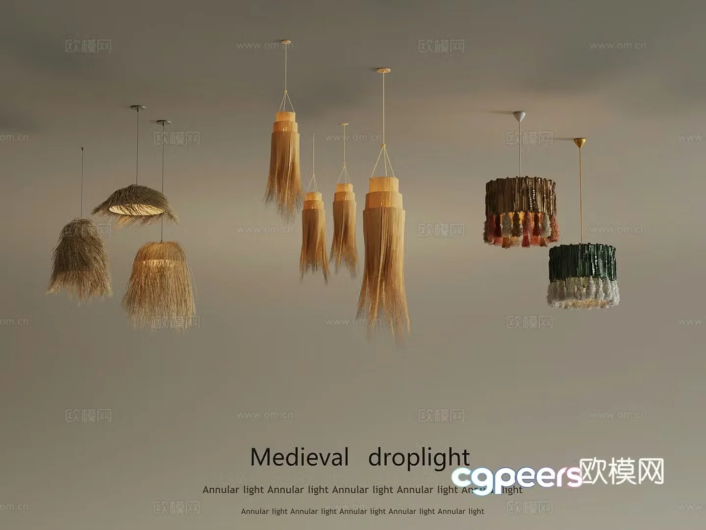 Wasabi wind chandelier 3d model