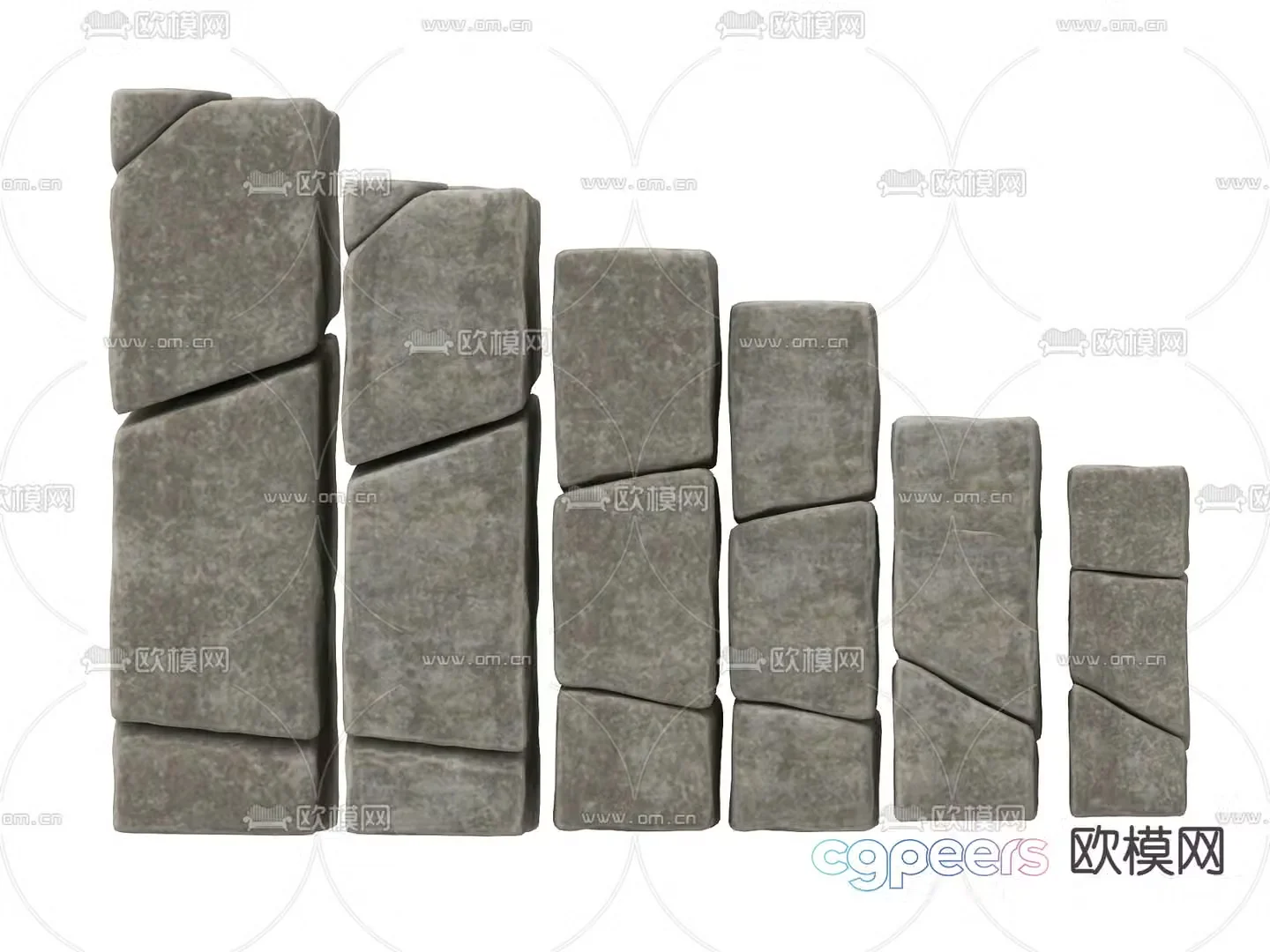 Creative stone stone pillar 3d model