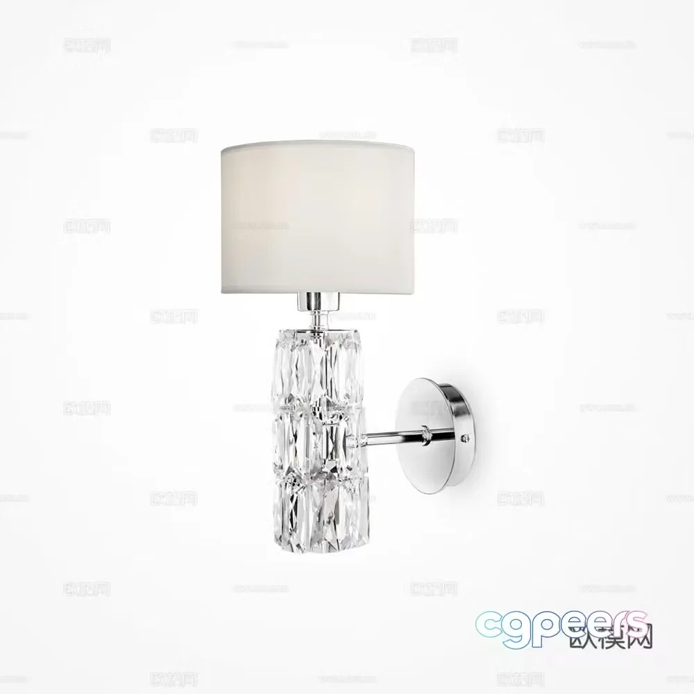 Modern metal wall lamp 3d model