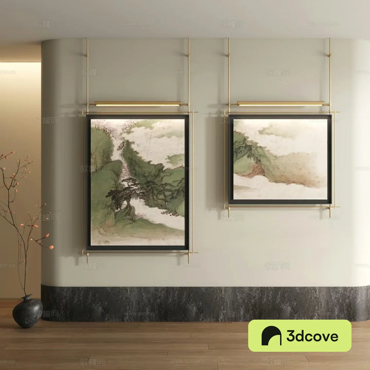 Song style decorative painting New Chinese style landscape painting