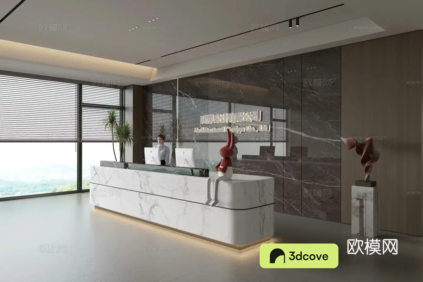 Modern company front desk reception area bar reception desk service desk company front desk background