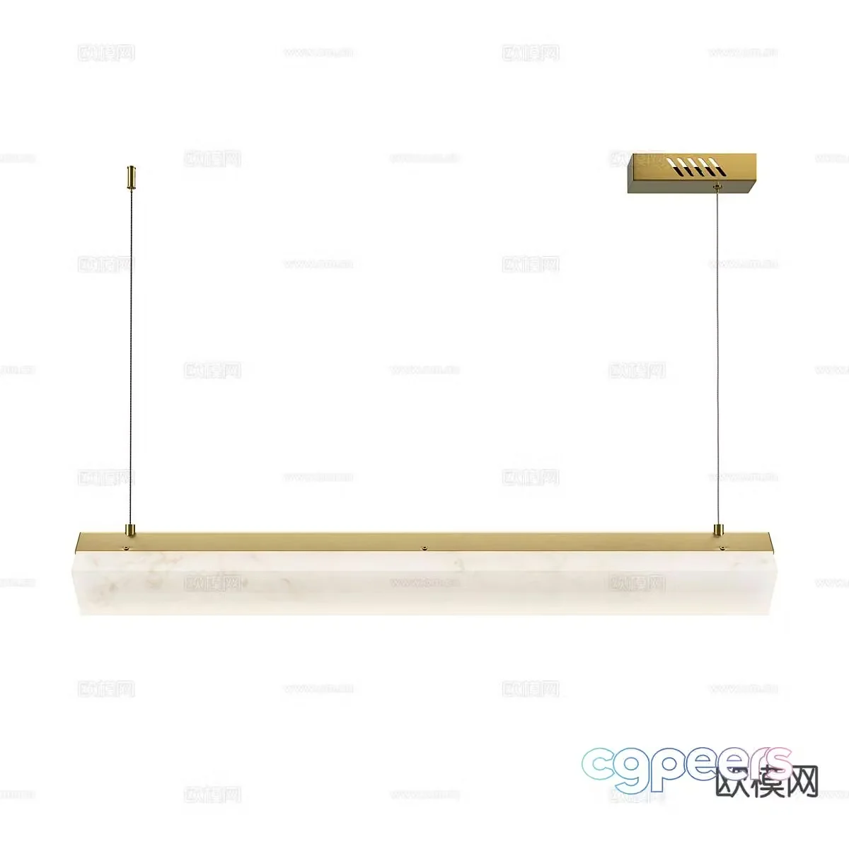 Light luxury chandelier long chandelier 3d model