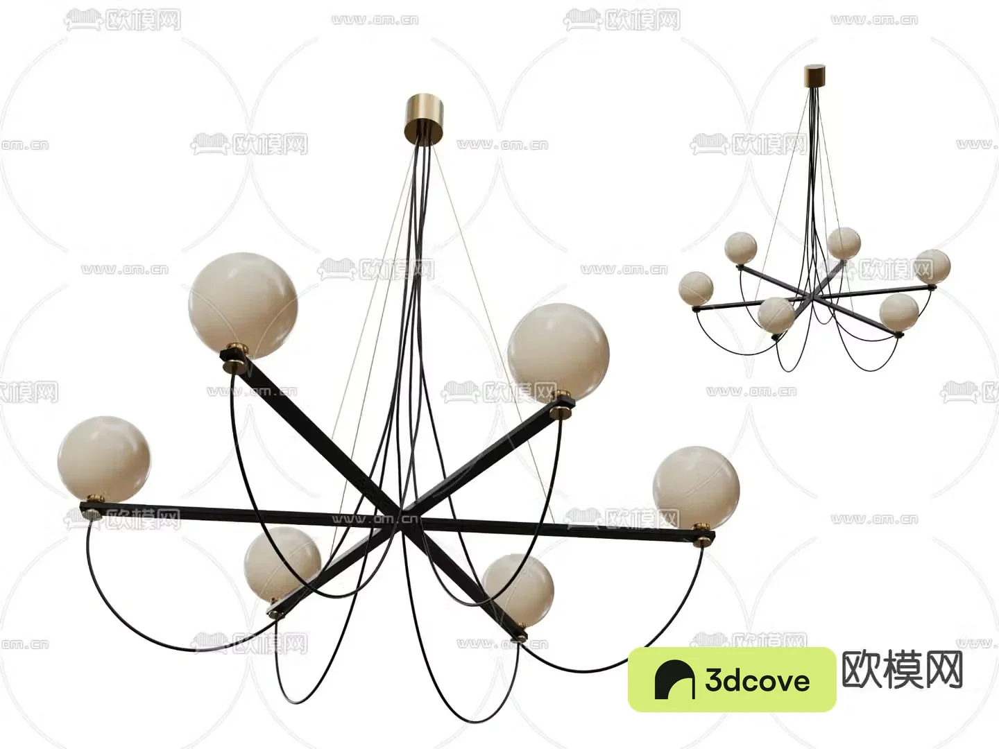 French retro chandelier glass ball chandelier light luxury art lamp