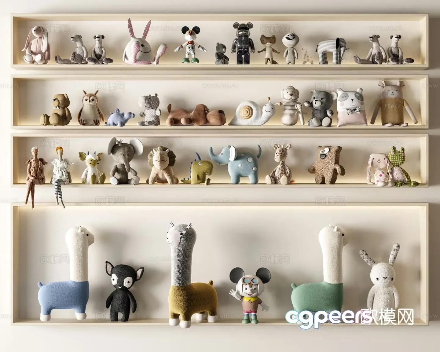 children toys plush toys alpaca toys 3d model