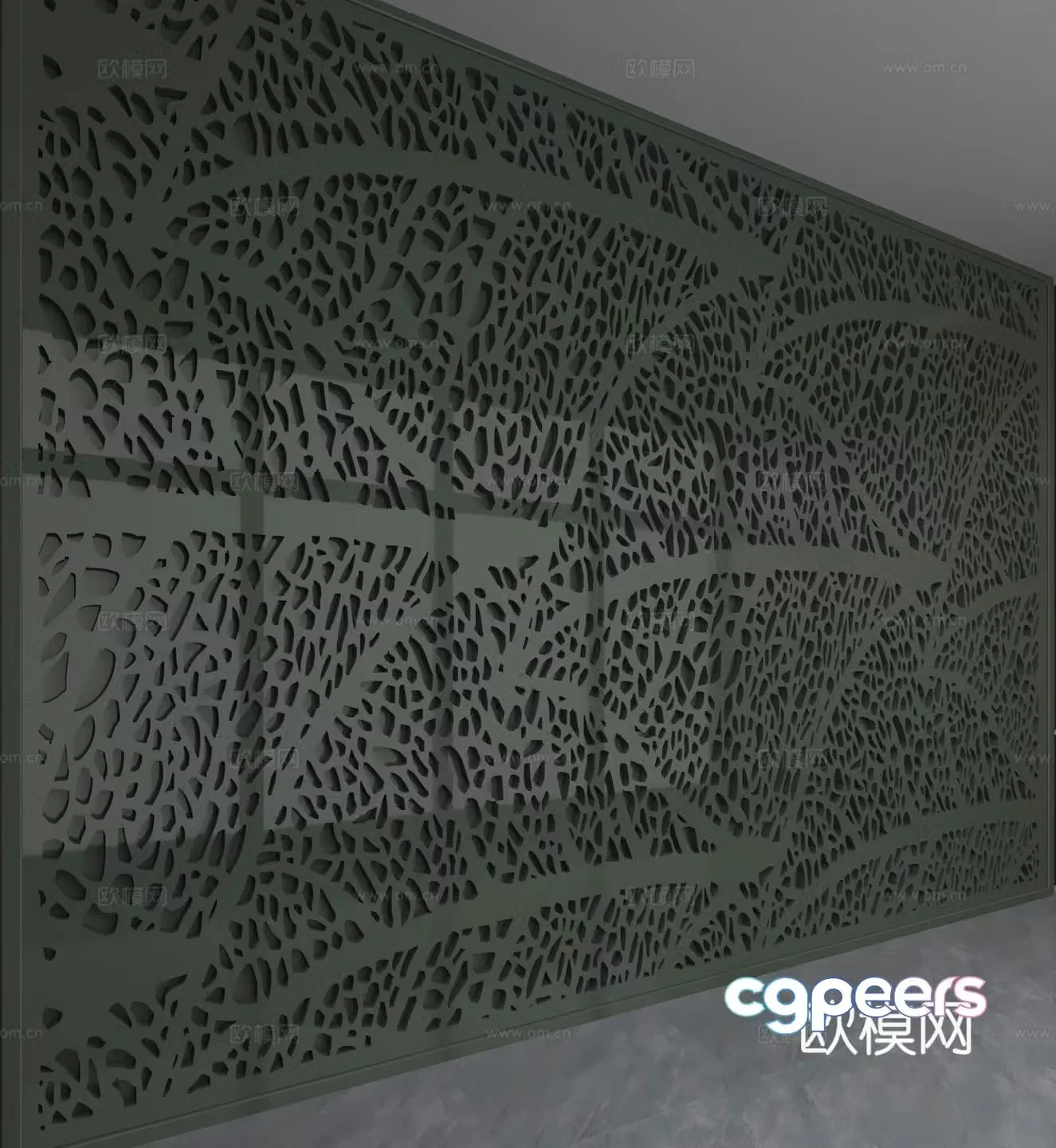 Modern background wall 3d model