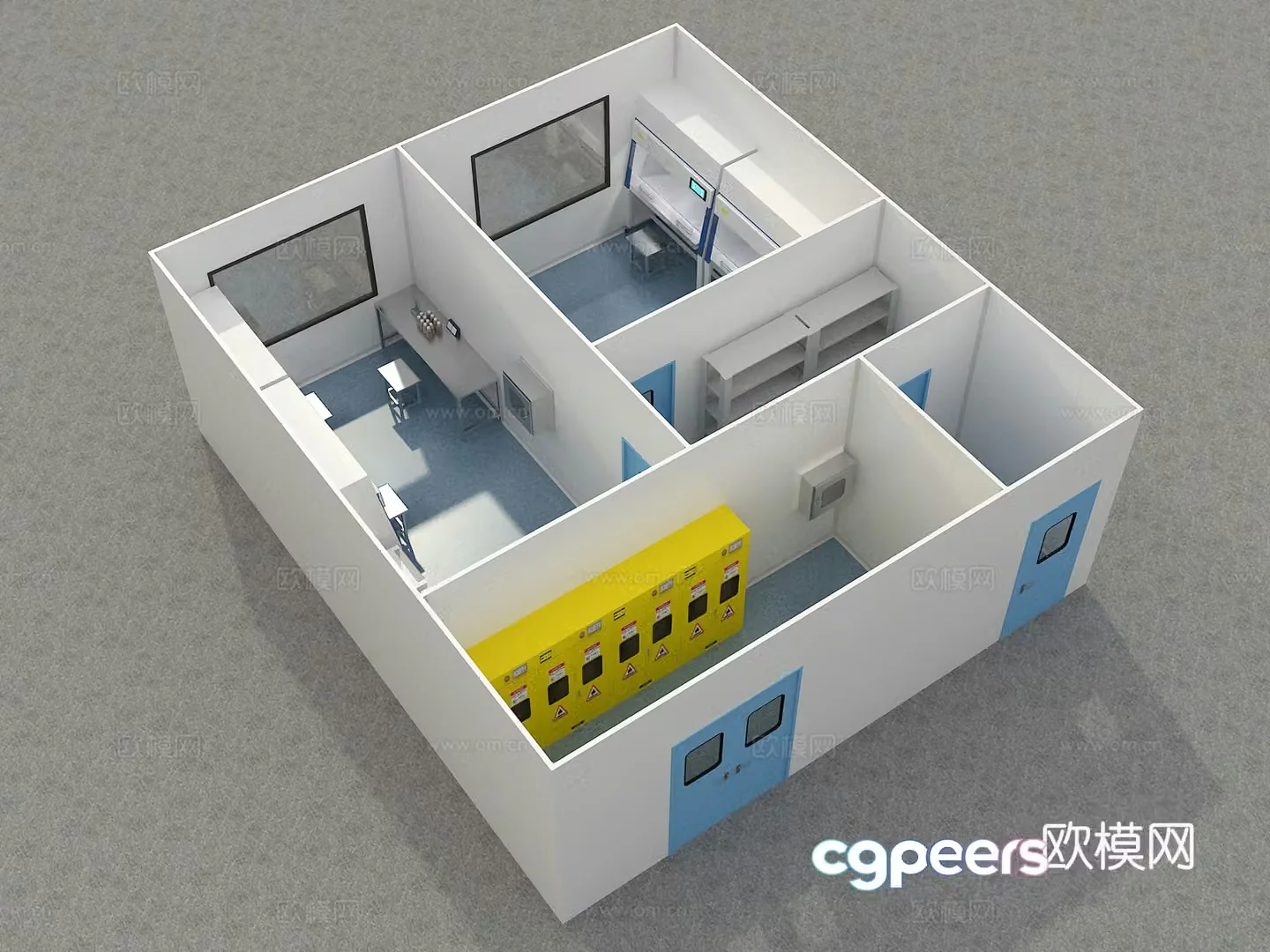 Modern laboratory 3d model