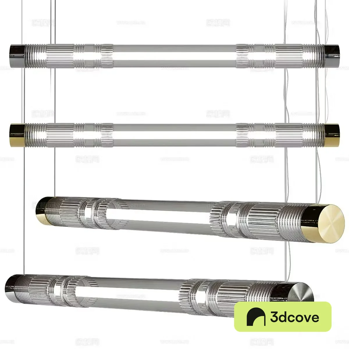 Modern long chandelier
