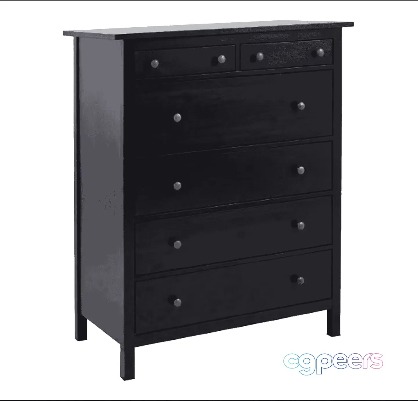 A Black Dresser 3D Model – 10154 – VRAY Render