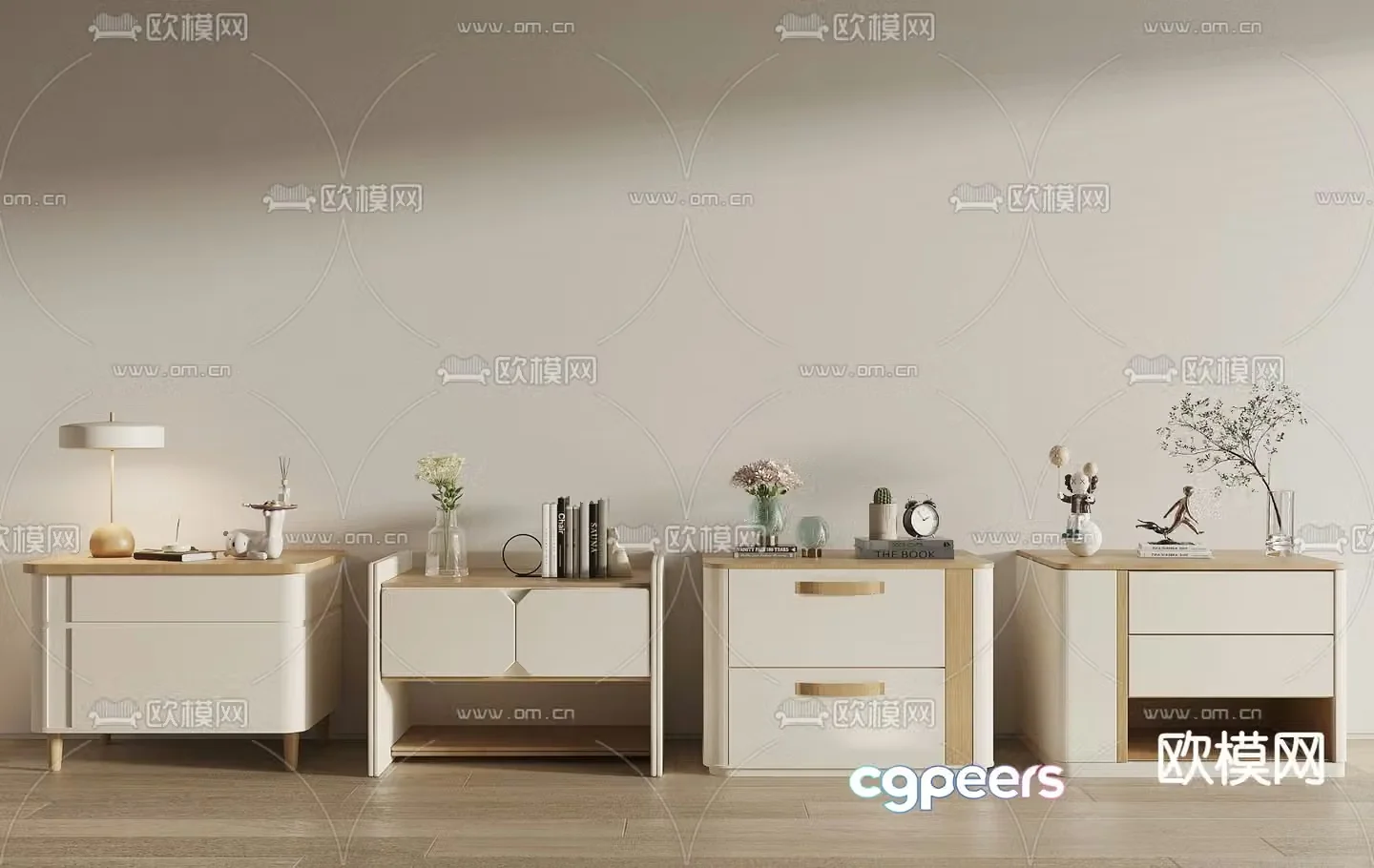 Modern bedside table 3d model