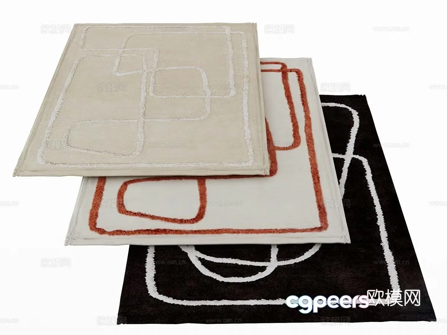 Modern carpet 3d model