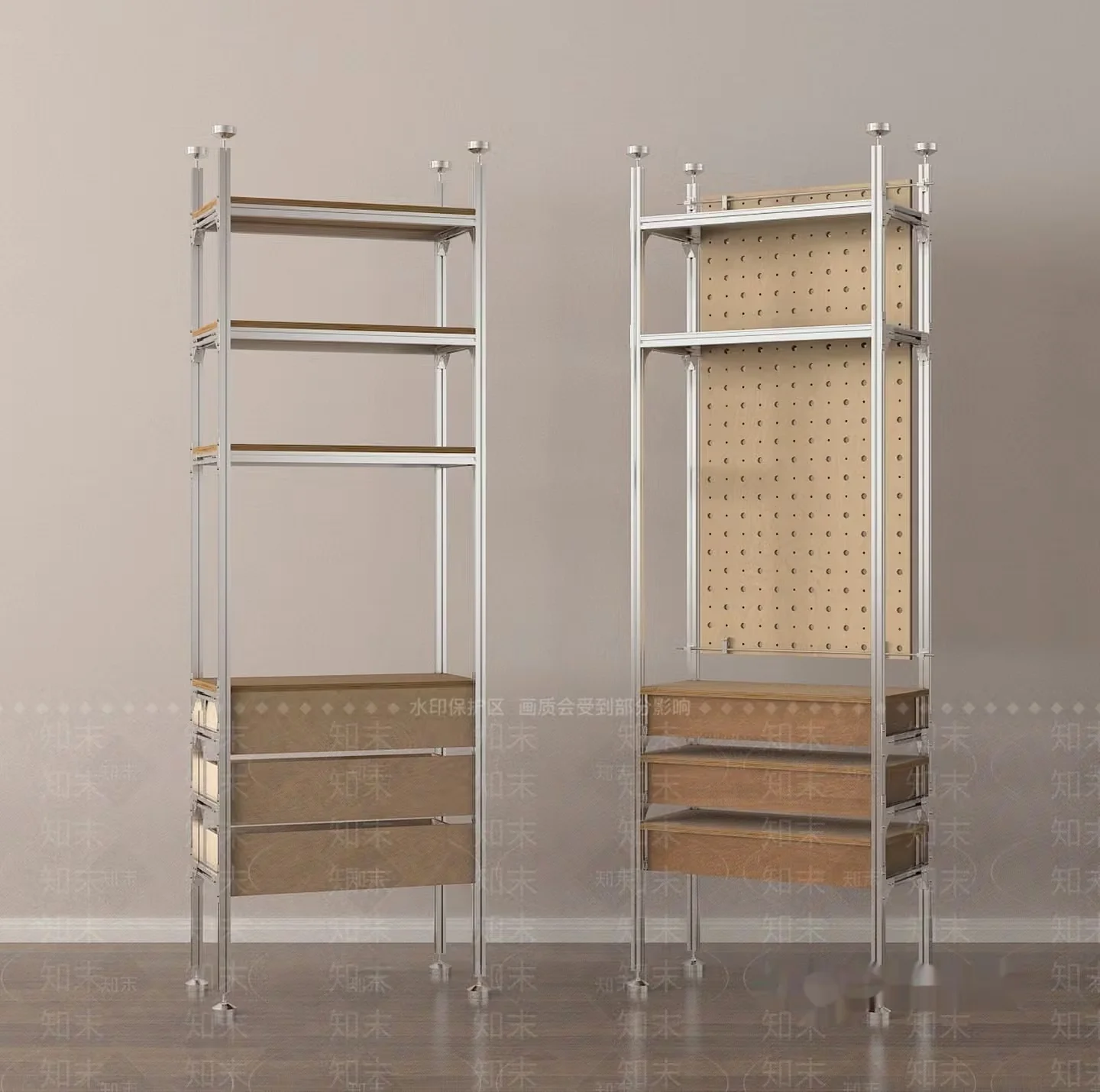Metal Shelving Units 3D Model – 6527 – VRAY Render