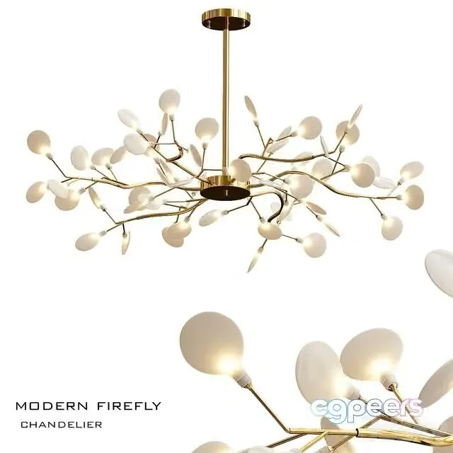 3ds Max Free – ModerN firefly chandelier white