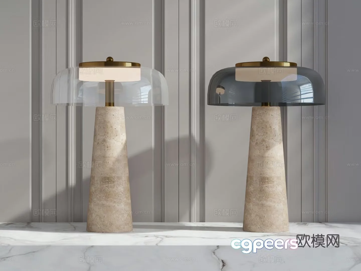 Nordic minimalist desk lamp yellow cave stone high-end Italian bedroom study bedside office atmosphere smart desk lamp 3D model