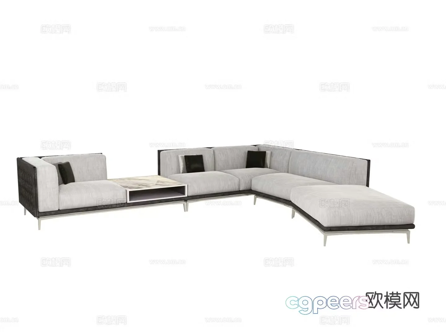 Visionnaire LEGEND corner sofa 3d model