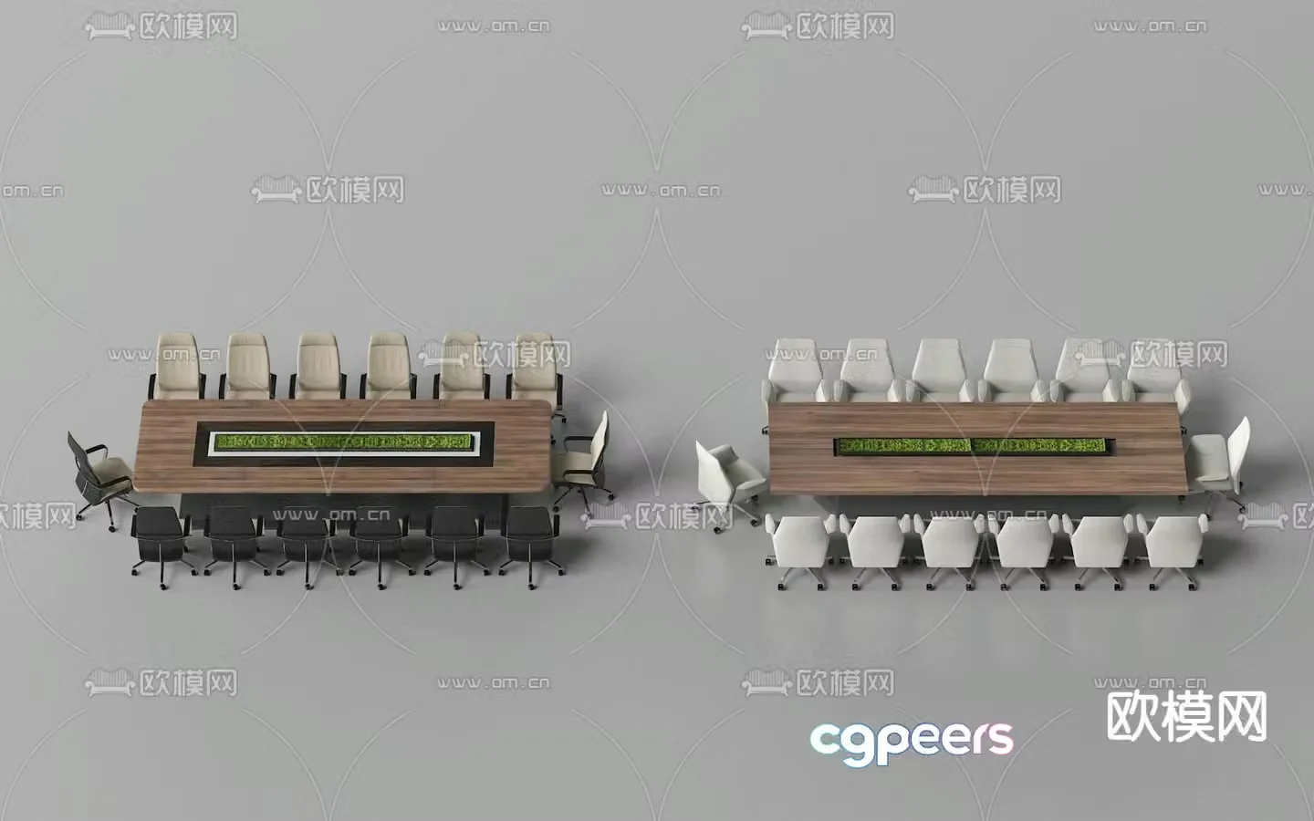 Conference tables and chairs conference table 3d model