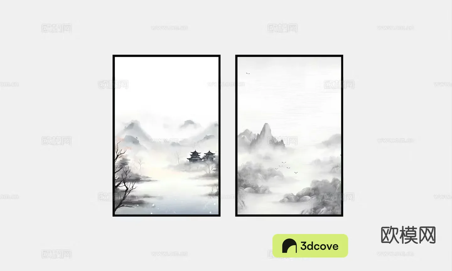 New Chinese style landscape painting decorative painting
