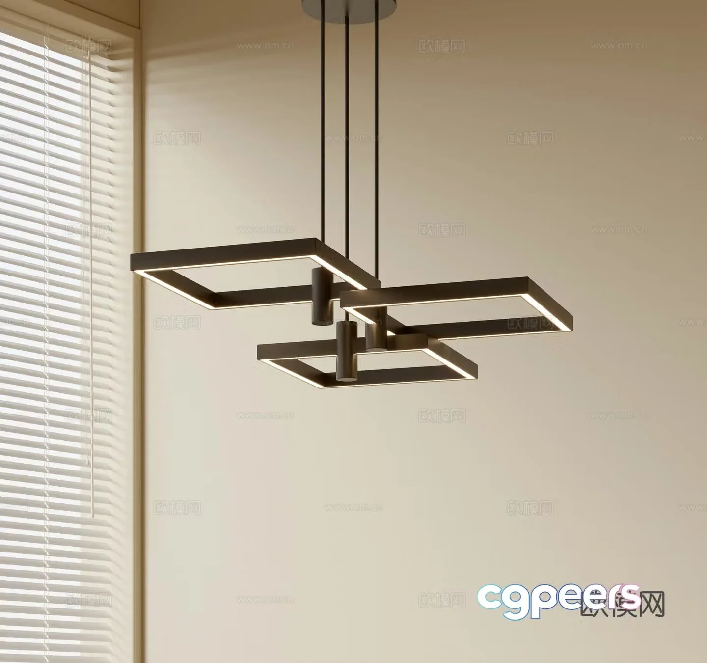 Modern simple chandeliers Nordic style chandeliers Mediterranean style chandeliers Study lamp combination Restaurant lamp 3D model