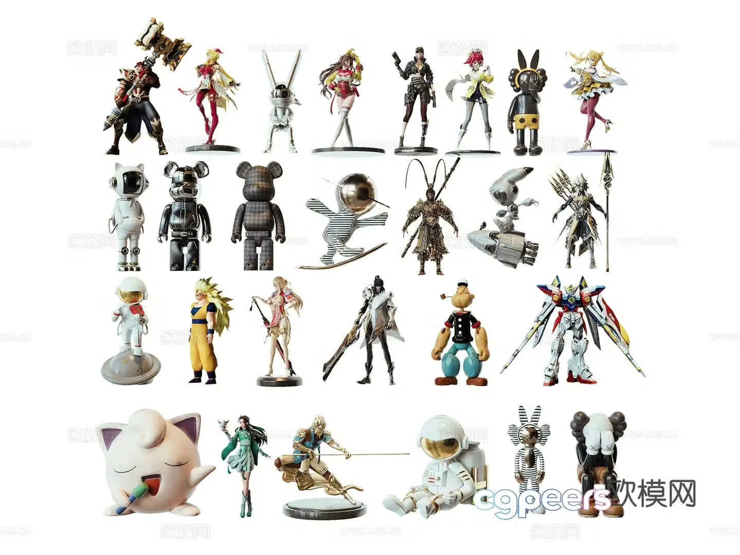 Modern Toy Figure Doll 3D Model