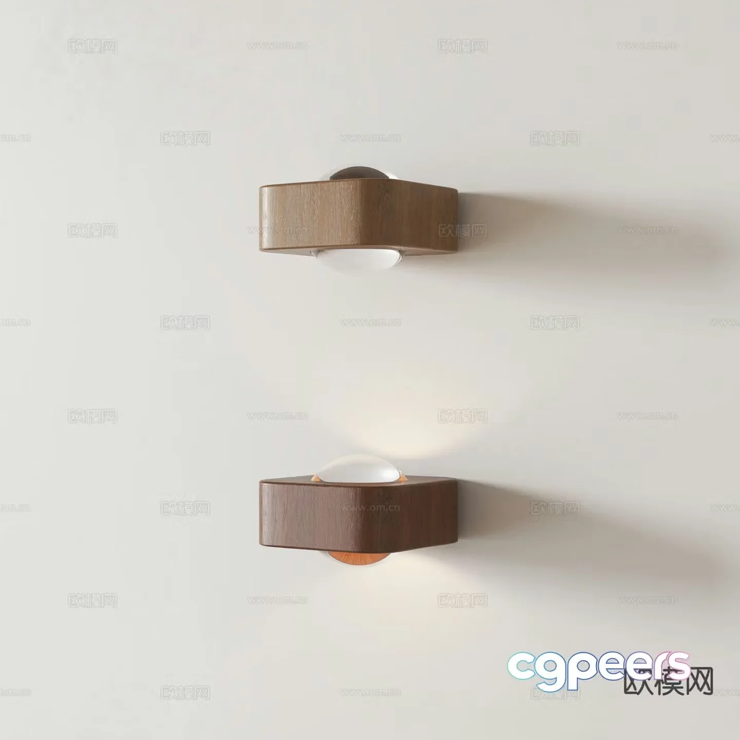 Medieval style wall lamp solid wood wall lamp 3d model