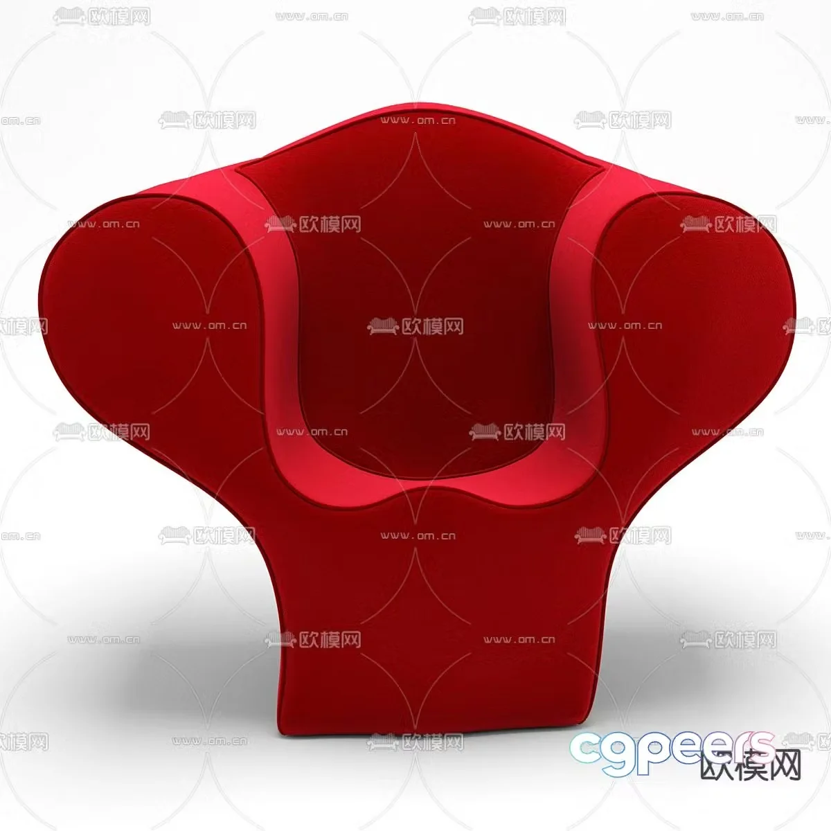 Modern Soft Big Easy Lounge Chair 3d model