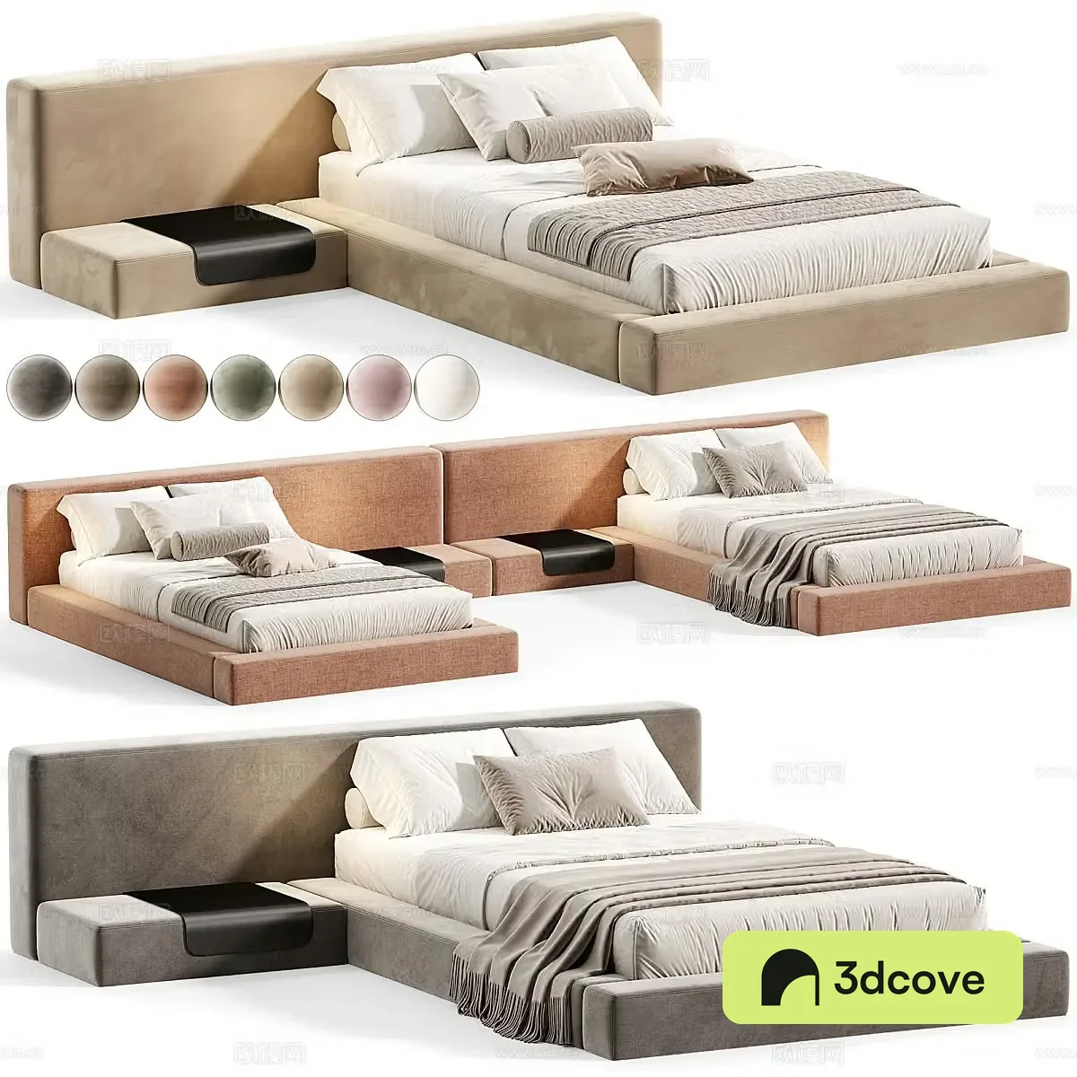 Modern Cream Style Tetris Double Children’s Bed