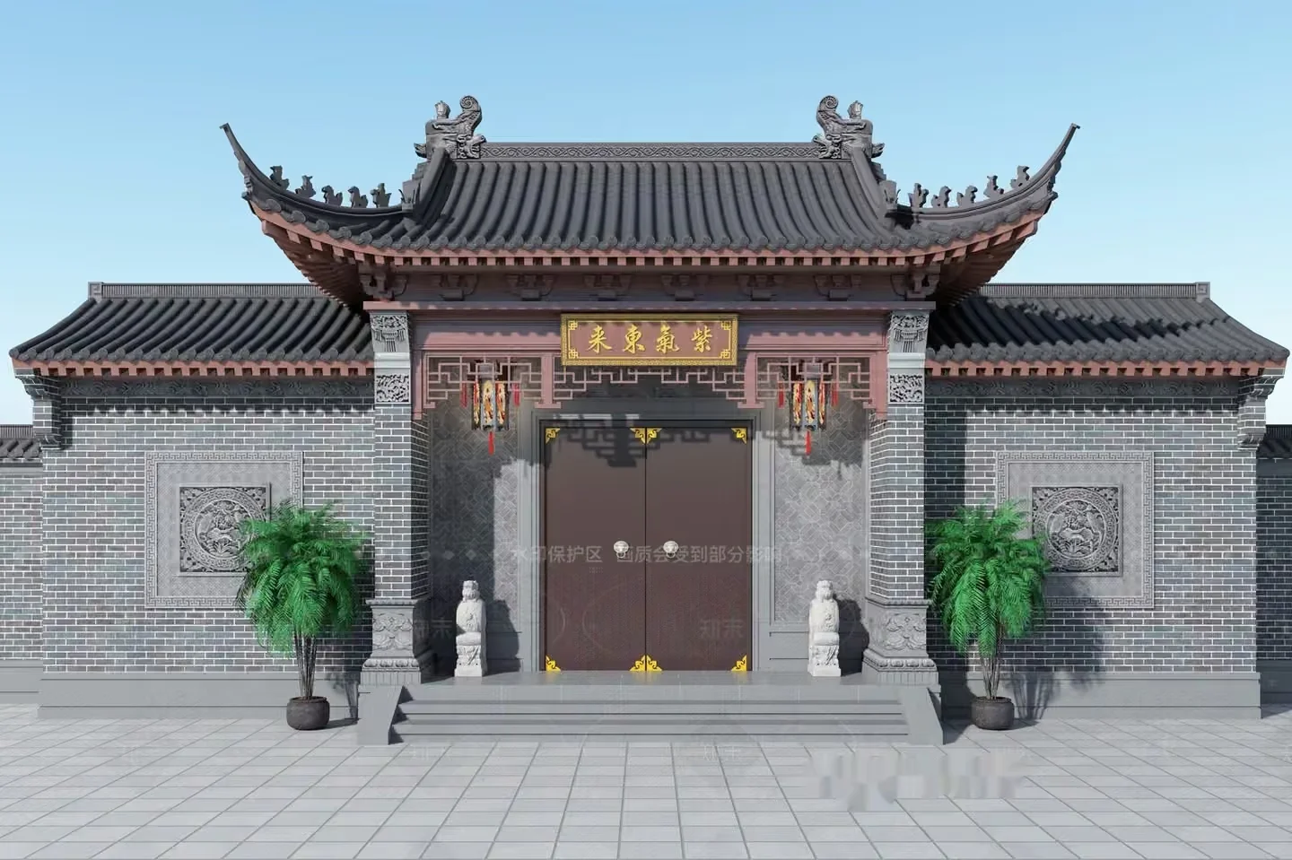 Traditional Asian Architecture 3D Model – 4014 – VRAY Render