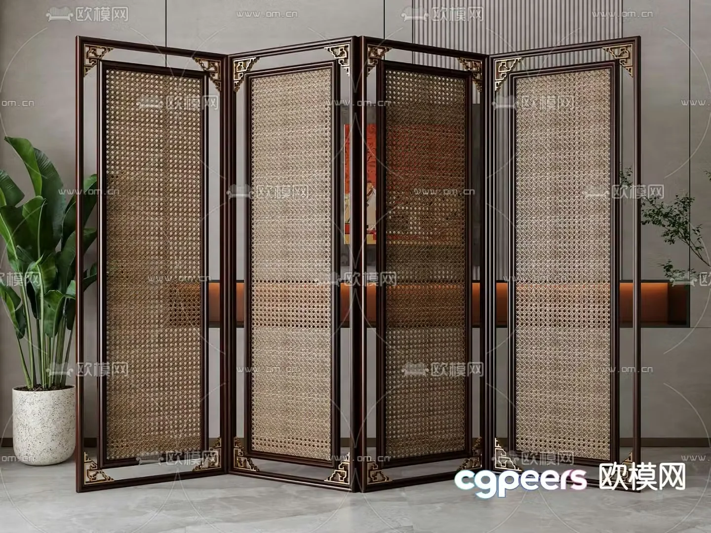 New Chinese screen 3D model
