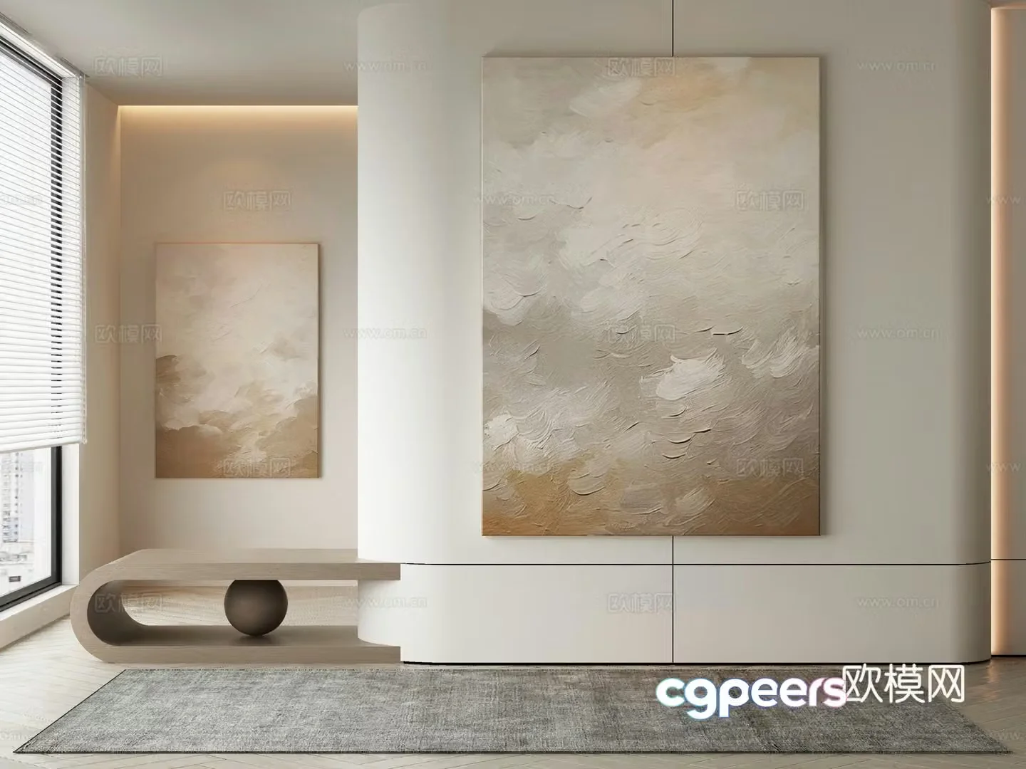 Wasabi hanging painting oil painting 3d model